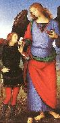 Pietro Perugino Tobias with the Angel Raphael oil painting on canvas